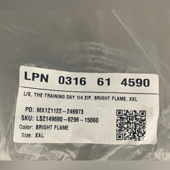 NEW FABLETICS The Training Day 1/4 Zip in Bright Flame size: 2XL - Picture 7 of 7